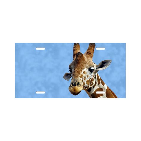 Giraffe Novelty Metal License Plate Tags 